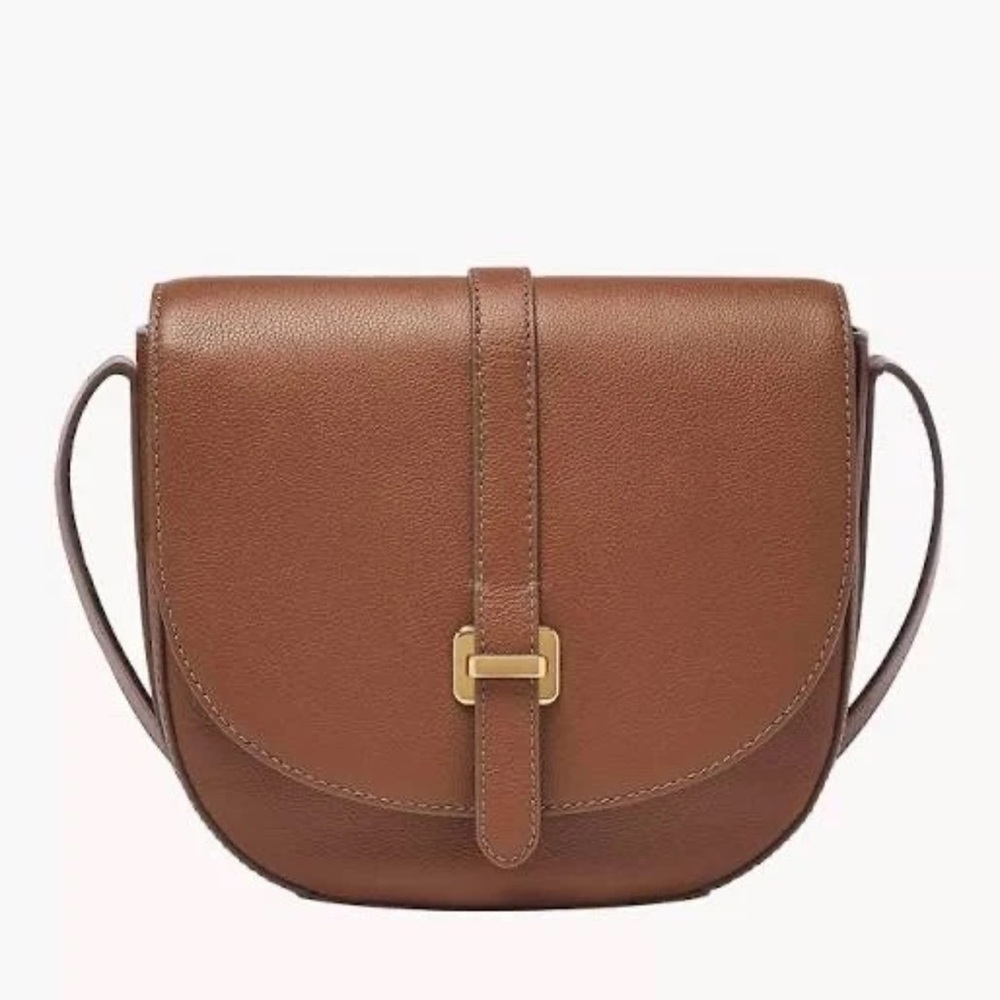 Fossil Emery Brown Leather Crossbody Bag Handbag